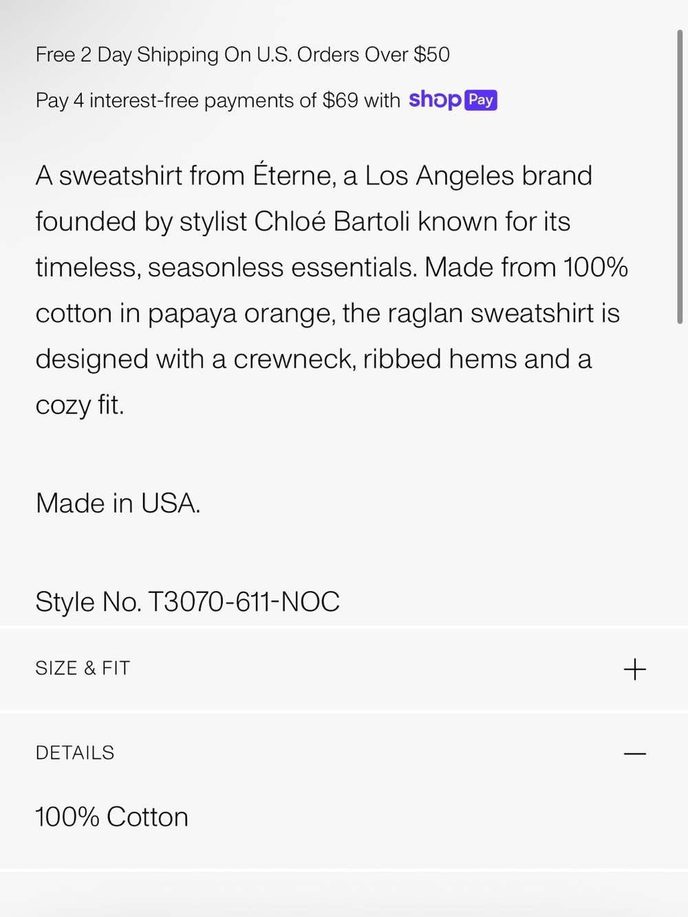 Eterne Raglan Sweatshirt - Picture 12 of 13